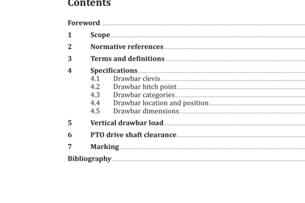 ISO 6489-3:2021 pdf download – Agricultural vehicles — Mechanical connections between towed and towing vehicles — Tractor drawbar