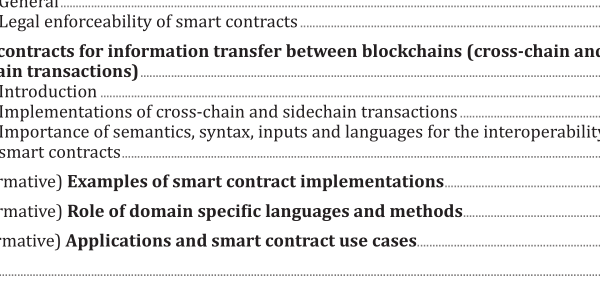 ISO TR 23455:2019 pdf download – Blockchain and distributed ledger technologies — Overview of and interactions between smart contracts in blockchain and distributed ledger technology systems