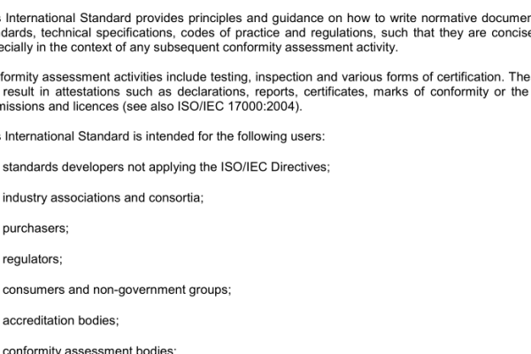 ISO IEC 17007:2009 pdf download – Conformity assessment — Guidance for drafting normative documents suitable for use for conformity assessment