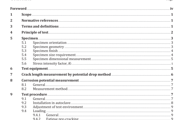 ISO 22848:2021 pdf download – Corrosion of metals and alloys — Test method for measuring the stress corrosion crack growth rate of steels and alloys under static-load conditions in high-temperature water