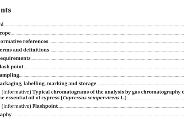 ISO 20809:2017 pdf download – Essential oil of cypress (Cupressus sempervirens L.)