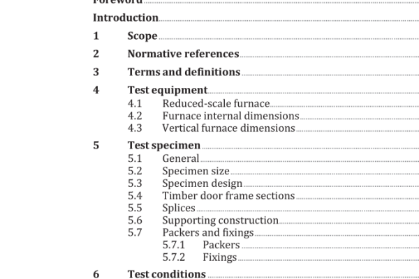 ISO 3008-4:2021 pdf download – Fire resistance tests — Door and shutter assemblies — Part 4: Linear joint fire seal materials used to seal the gap between a fire door frame and the supporting construction