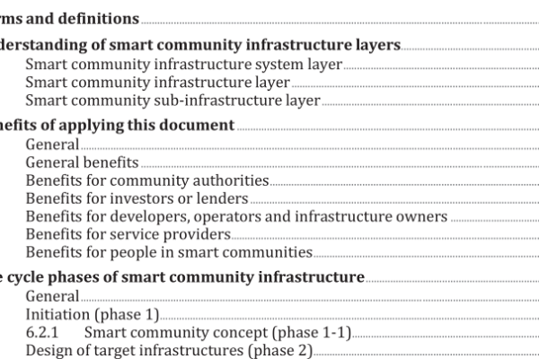 ISO 37155-2:2021 pdf download – Framework for integration and operation of smart community infrastructures — Part 2: Holistic approach and the strategy for development, operation and maintenance of smart community infrastructures