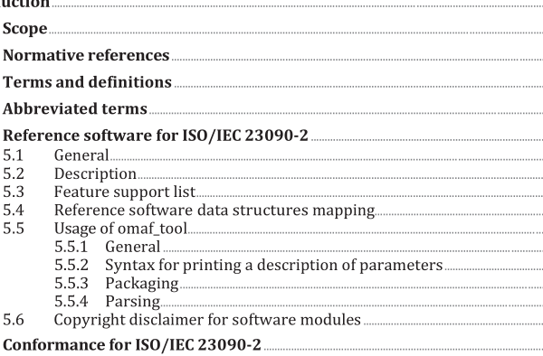 ISO IEC 23090-17:2021 pdf download – Information technology — Coded representation of immersive media — Part 17: Reference software and conformance for omnidirectional media format (OMAF)