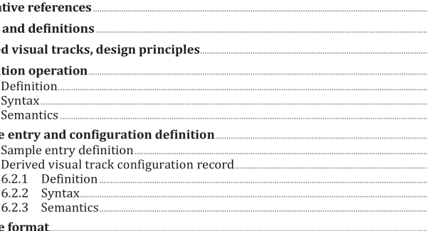 ISO IEC 23001-16:2021 pdf download – Information technology — MPEG systems technologies — Part 16: Derived visual tracks in the ISO base media file format