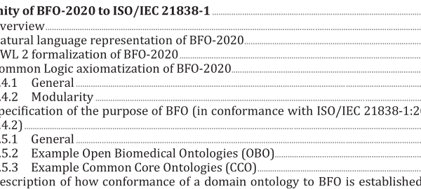 ISO IEC 21838-2:2021 pdf download – Information technology — Top-level ontologies (TLO) — Part 2: Basic Formal Ontology (BFO)