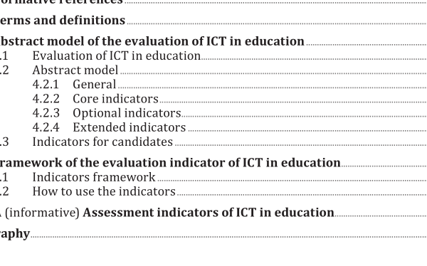 ISO IEC TR 4339:2022 pdf download – Information technology for learning, education and training — Reference model for information and communications technology (ICT) evaluation in education