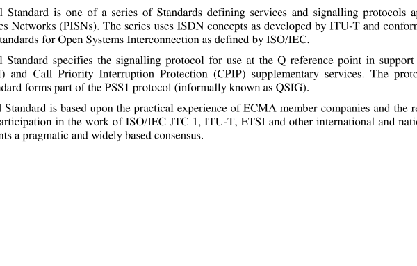 ISO IEC 15992:2003 pdf download – Information technology — Telecommunications and information exchange between systems — Private Integrated Services Network — Inter-exchange signalling protocol — Call Priority Interruption and Call Priority Interruption Protection supplementary services