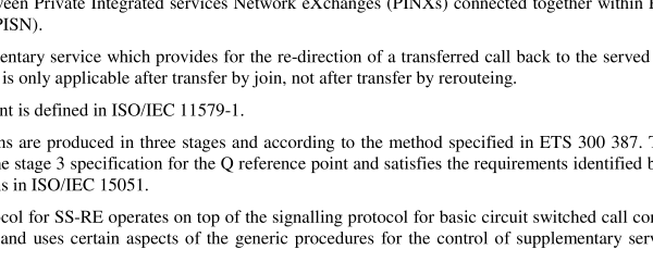 ISO IEC 15052:2003  pdf download – Information technology — Telecommunications and information exchange between systems — Private Integrated Services Network — Inter-exchange signalling protocol — Recall supplementary service