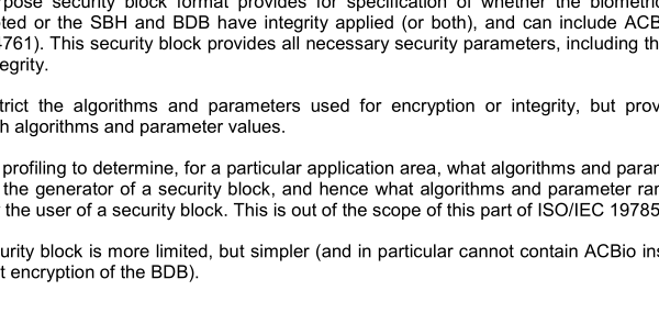 ISO IEC 19785-4:2010 pdf download – Information technology — Common Biometric Exchange Formats Framework — Part 4: Security block format specifications