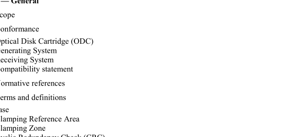 ISO IEC 20162:2001 pdf download – Information technology — Data interchange on 300 mm optical disk cartridges of type WORM (Write Once Read Many) using irreversible effects — Capacity: 30 Gbytes per cartridge