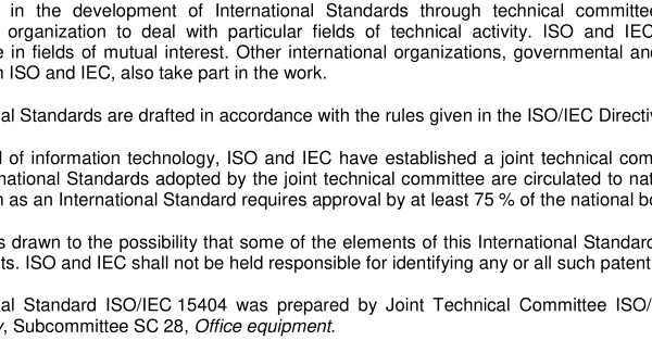 ISO IEC 15404:2000 pdf download – Information technology — Office machines — Minimum information to be included in specification sheets — Facsimile equipment