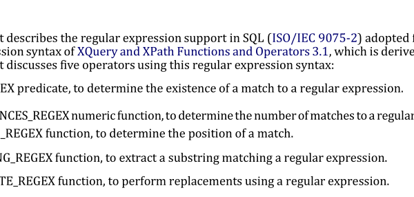 ISO IEC 19075-1:2021 pdf download – Information technology — Guidance for the use of database language SQL — Part 1: XQuery regular expressions