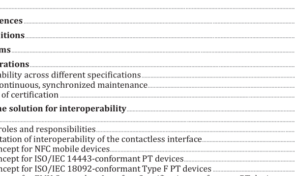 ISO TR 20527:2022 pdf download – Intelligent transport systems — Interoperability between interoperable fare management (IFM) systems and near field communication (NFC) mobile devices