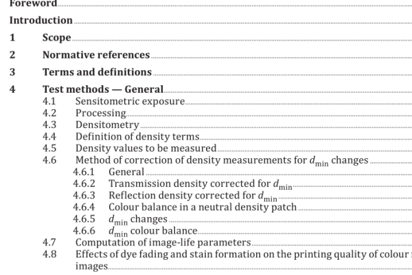 ISO 18909:2022 pdf download – Photography — Processed photographic colour films and paper prints — Methods for measuring image stability