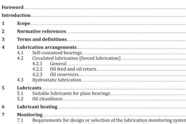 ISO 19349:2019 pdf download – Plain bearings with liquid lubrication — Lubricant supply arrangements and monitoring