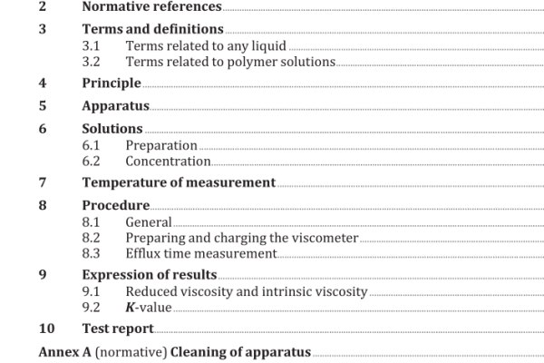 ISO 1628-1:2021 pdf download – Plastics — Determination of the viscosity of polymers in dilute solution using capillary viscometers — Part 1: General principles