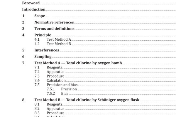 ISO 26603:2017 pdf download – Plastics — Aromatic isocyanates for use in the production of polyurethanes — Determination of total chlorine