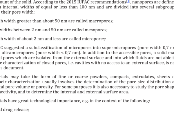 ISO 15901-2:2022 pdf download – Pore size distribution and porosity of solid materials by mercury porosimetry and gas adsorption — Part 2: Analysis of nanopores by gas adsorption