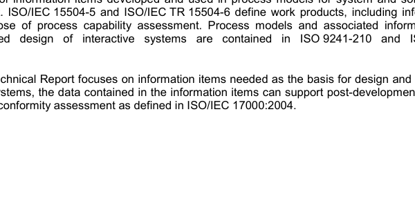 ISO IEC TR 25060:2010  pdf download – Systems and software engineering — Systems and software product Quality Requirements and Evaluation (SQuaRE) — Common Industry Format (CIF) for usability: General framework for usability-related information